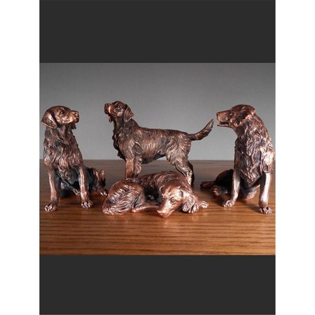 MARIAN IMPORTS Marian Imports M1011 Set Of 4 Dogs Bronze Plated Resin Sculpture M1011